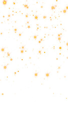 vertical golden shiny and glittering stars and particles on transparent  background, vertical social media  abstract luxury design element