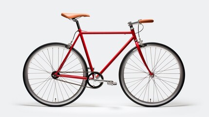 a miniature fixed gear bike with a minimalist design, a single-speed drivetrain, and details for the pedals and handlebars.