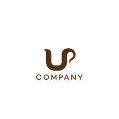 UP cup letter restaurant coffee shop food business, logo, design, brand identity, flat logo, company, editable, vector