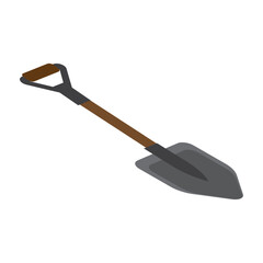Sand shovel icon logo vector design template