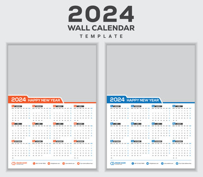 Wall Calendar Template 2024