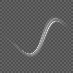 Luminous white lines png of speed. Light glowing effect. Abstract motion lines.