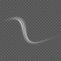 Luminous white lines png of speed. Light glowing effect. Abstract motion lines.