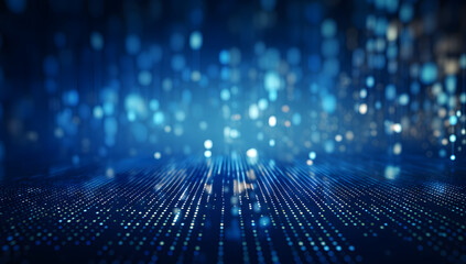 Background of Binary Code in Blue