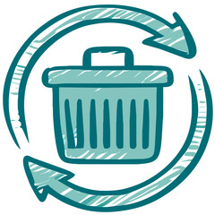 Recycling Symbol and Waste Management Vectors