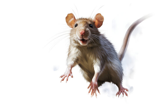 Liebenswerte Gef&auml;hrten: Niedliche Ratte als intelligentes und neugieriges Haustier