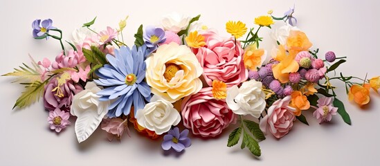 Mixed flowers bouquet for ceremonies so beautiful With copyspace for text