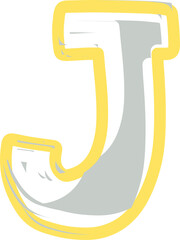 Outline Alphabet letter j