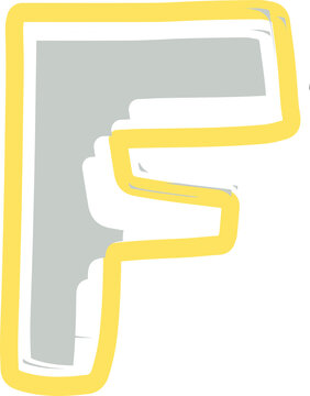 recommend clip art: Outline Alphabet letter f