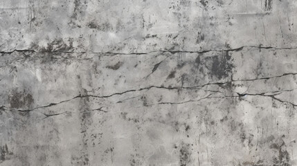 Texture of rugged concrete with deep grooves and weathered cracks in shades of grey, showcasing its sy and durable nature.