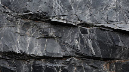 Texture of Basalt with a dark, uniform coloration that appears almost metallic. Its surface is slightly reflective and has a distinct er, adding a touch of elegance to its appearance.