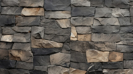 Fototapeta premium Texture of Flagstone with Irregular Layers is reminiscent of a mosaic made of natural stone pieces, with varying sizes and shapes coming together to form a unique surface.