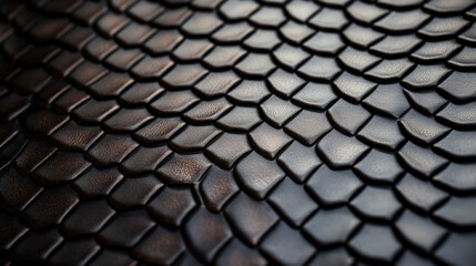 Texture of faux leatherlook rubber with a reptile scale pattern. The surface features small, raised hexagon shapes that mimic the look and feel of reptile skin. This texture adds a touch