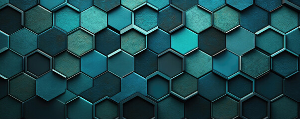 Texture of honeycomb patterned rubber with a matte finish, showcasing a repeating pattern of geometric shapes in shades of blue and green. The surface is slightly textured, making it resistant