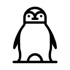 African Penguin Icon. Animal Head Silhouette Icon African Penguin. Flat Sign Graph Symbol for Your Website Design, Logo, App, UI.