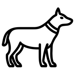 Aidi Canis Lupus Icon. Animal Head Silhouette Icon Aidi Canis Lupus. Flat Sign Graph Symbol for Your Website Design, Logo, App, UI.