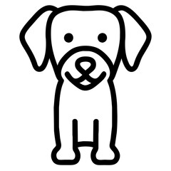 Airedoodle Icon. Animal Head Silhouette Icon Airedoodle. Flat Sign Graph Symbol for Your Website Design, Logo, App, UI.