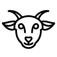 American Pygmy Goat Icon. Animal Head Silhouette Icon American Pygmy Goat. Flat Sign Graph Symbol for Your Website Design, Logo, App, UI.