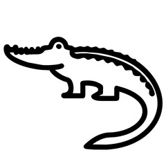 Crocodile Icon. Animal Head Silhouette Icon Crocodile. Flat Sign Graph Symbol for Your Website Design, Logo, App, UI.
