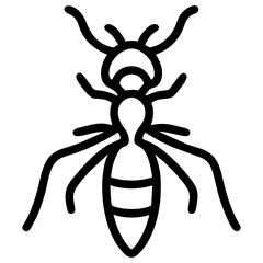Ant Icon. Animal Head Silhouette Icon Ant. Flat Sign Graph Symbol for Your Website Design, Logo, App, UI.