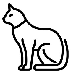 Felis Catus Icon. Animal Head Silhouette Icon Felis Catus. Flat Sign Graph Symbol for Your Website Design, Logo, App, UI.