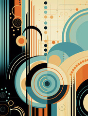 Obraz premium Retro 1960s Style Design. A design with a 1960s style influence for men's backgrounds.