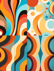 Retro 60s Female Color Palette. A retro 60s background pattern featuring vibrant female colors.