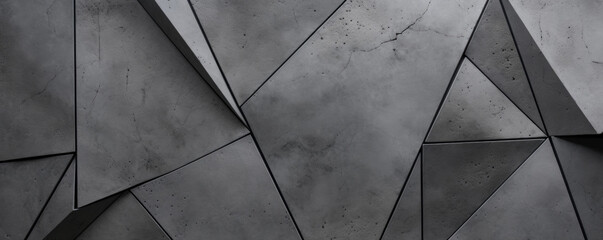 Closeup of Geometric AcidEtched Concrete A combination of sharp angles and geometric shapes etched into the concrete surface. The texture has a modern and sleek aesthetic, perfect for a - obrazy, fototapety, plakaty