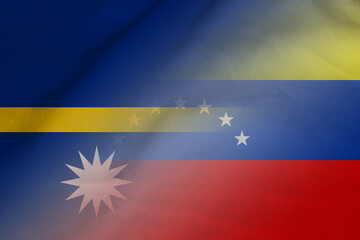 Nauru and Venezuela government flag transborder negotiation VEN NRU