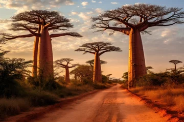 Fototapeten Baobab Trees landscape © kramynina