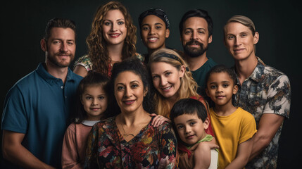 Unifying Family Portrait. A family portrait celebrates diversity within.