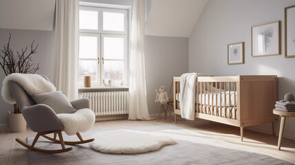 Minimalist Scandinavian Nursery. Photographing a nursery with the simplicity of Scandinavian design.