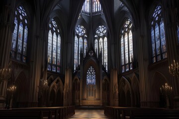 Cathedrals of Majesty Gothic Architecture - Generative AI




