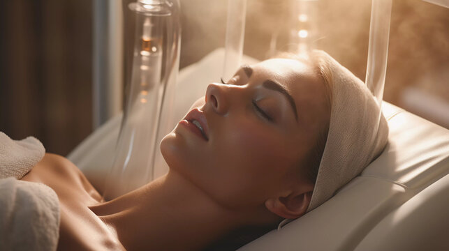 Opulent Spa Getaway. A person savoring a luxurious spa treatment