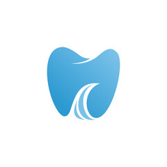 Wave Dental Logo Vector Design Template