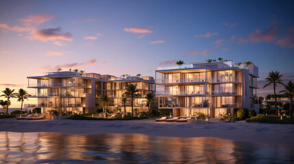 Stylish Beach Retreat: Coastal Serenity. A stylish beach retreat promises coastal serenity