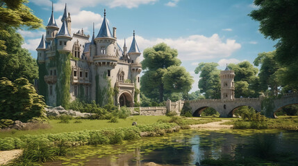 Obraz premium Royal Residence: Stylish Castle Living. Step into royal elegance in this castle