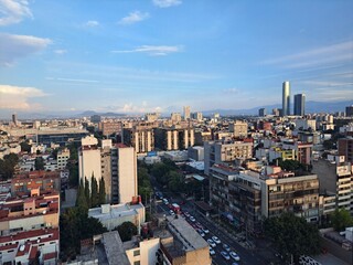 Fototapeta premium Atardecer en la Ciudad de México