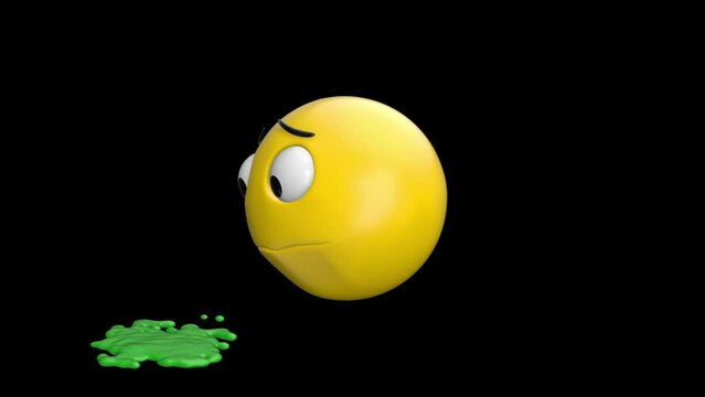 Emoji Puke with transparent (alpha) background
