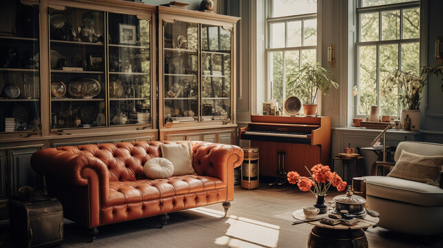 Vintage Chic Living Space. Explore a living space where vintage meets chic