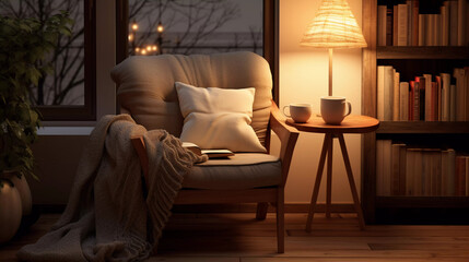 Peaceful Reading Retreat. Experience a peaceful retreat in this reading corner