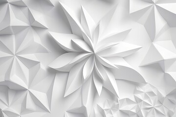 White Abstract Background: Simplicity and Beauty in Geometric Shapes - A Stunning Visual Representation, generative AI