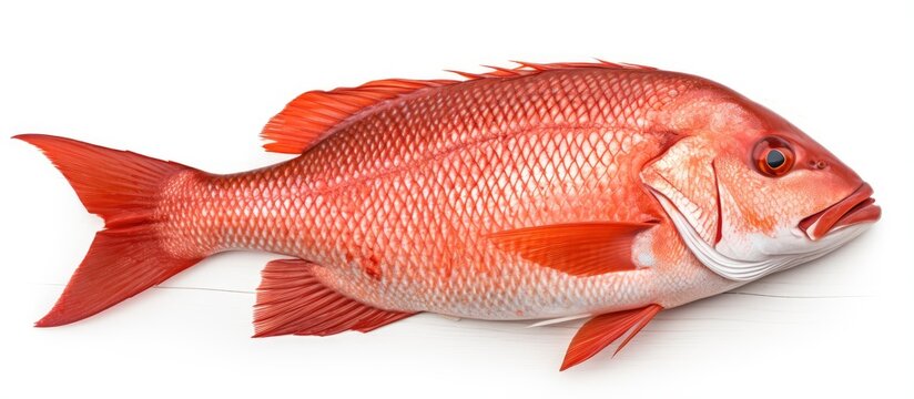 Fortunate angler with gorgeous red snapper With copyspace for text