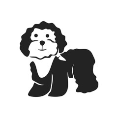 poodle dog logo template Isolated. Brand Identity. Icon Abstract Vector graphic