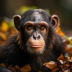 Portrait of chimpanzee