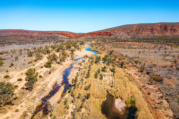 Drone view of outback Australia