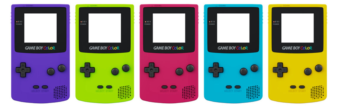 nintendo GameBoy Color mockup - transparent PNG