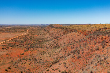 Drone view of outback Australia