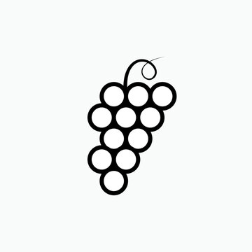 Grape Icon. Fruit Symbol - Vector.