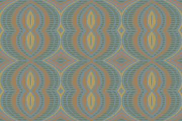 Fototapeta premium Ikat Damask Paisley Embroidery Background. Ikat Frame Geometric Ethnic Oriental Pattern Traditional. Ikat Aztec Style Abstract Design for Print Texture,fabric,saree,sari,carpet.